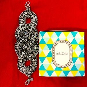 Stella and Dot silver statement bracelet